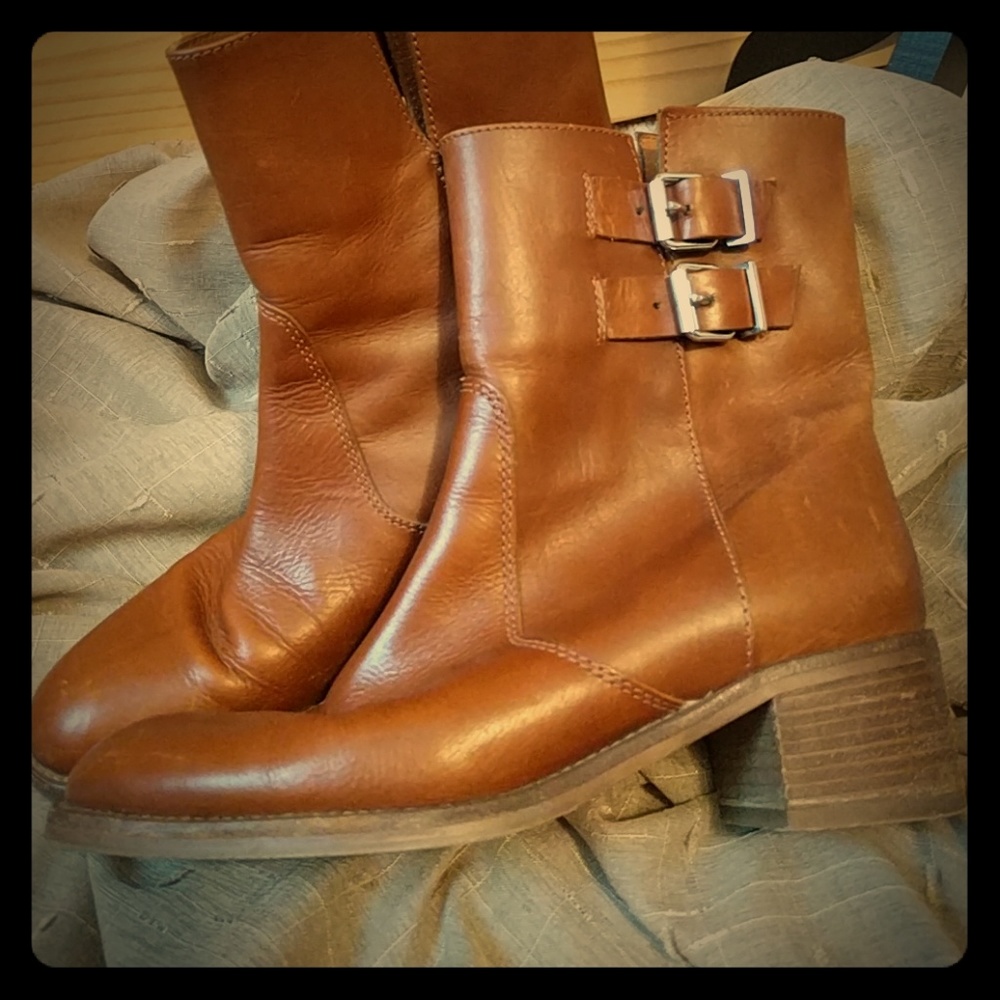 J Crew leather boots.